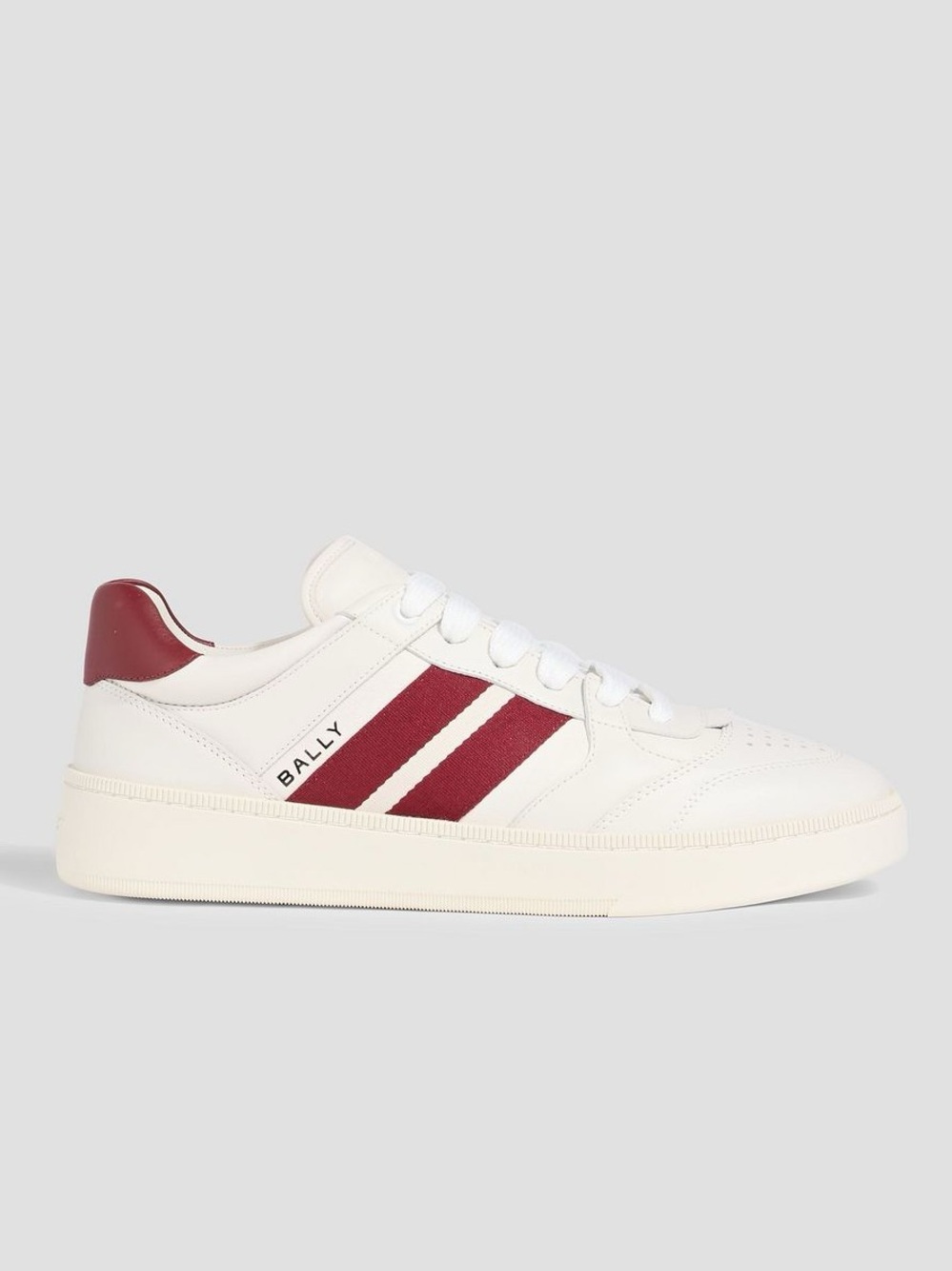 NEW | BALLY Rebby White Stripe Leather Sneakers sz. 12